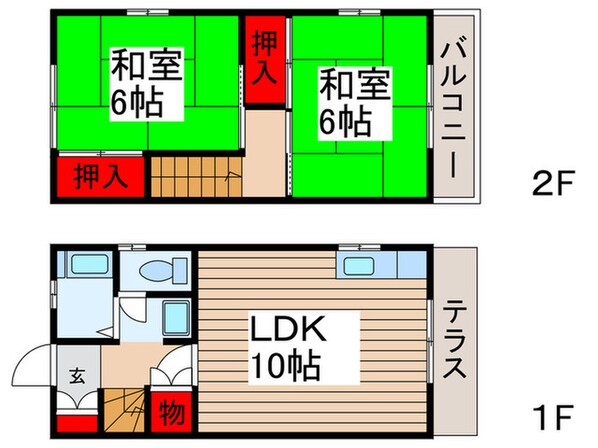 テラスリーズンDの物件間取画像